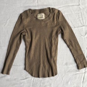 Peek girls Xs (2-3) brown copper long sleeve shirt